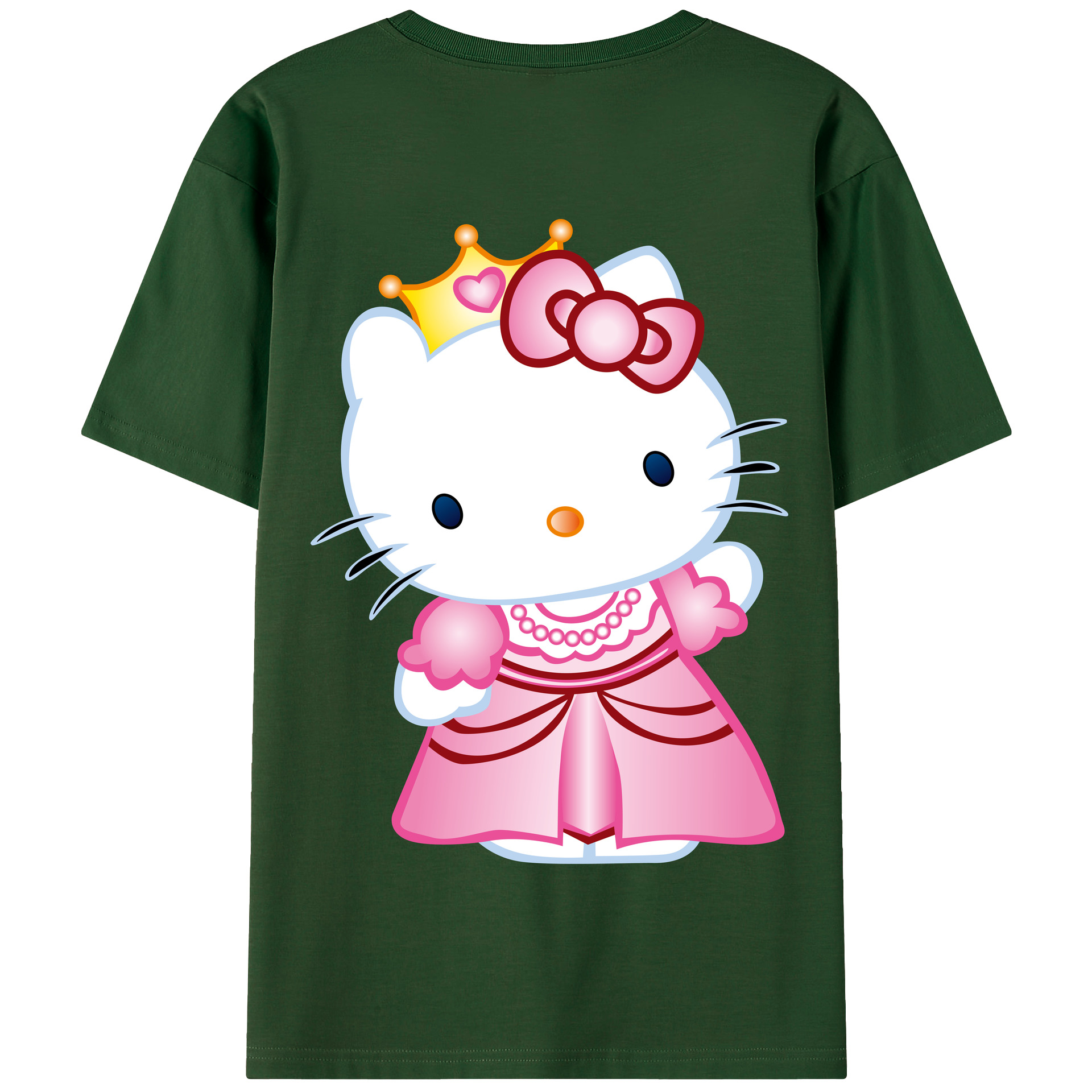 （画像用） Hello Kitty ハローキティ 綿100％半袖Tシャツ（背面プリント）